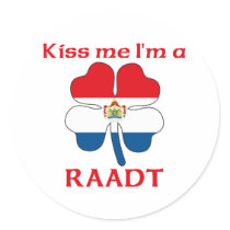 Personalized Dutch Kiss Me I'm Raadt stickers