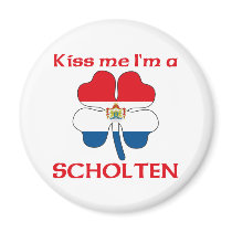 Personalized Dutch Kiss Me I'm Scholten magnets