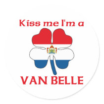 Personalized Dutch Kiss Me I'm Van Belle stickers