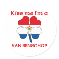 Personalized Dutch Kiss Me I'm Van Benschop stickers