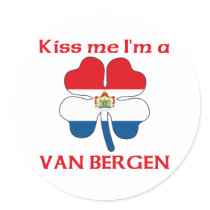 Personalized Dutch Kiss Me I'm Van Bergen stickers