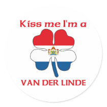 Personalized Dutch Kiss Me I'm Van Der Linde stickers