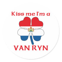 Personalized Dutch Kiss Me I'm Van Ryn stickers