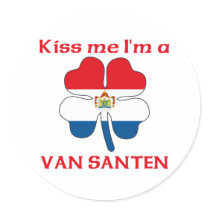 Personalized Dutch Kiss Me I'm Van Santen stickers