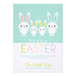 Personalized Easter Bunnies Greeting Card invitations