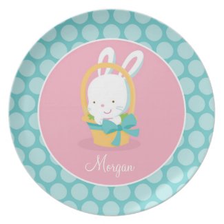 Personalized Easter Bunny Plate Unique Easter Gift