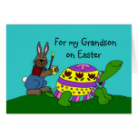 Personalized Easter card with a turtle