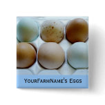Personalized Egg Farm advertising buttons