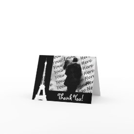 Personalized Eiffel Tower Photo Thank You Cards card