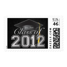 Personalized Elegant Class of 2012 Graduation Stamps