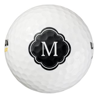 Personalized | Elegant Monogram Pack Of Golf Balls
