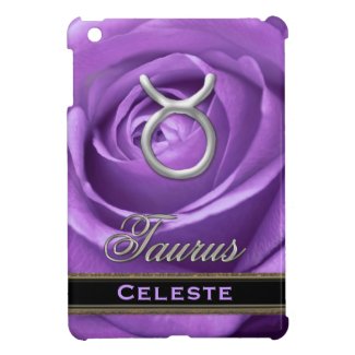 Personalized Elegant Rose Zodiac Sign Taurus Case