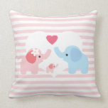 Personalized Elephant Parents and Baby Pillows
