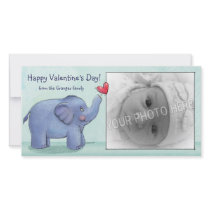 Personalized Elephant Valentine's Day Photo Cards