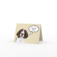 Personalized English Springer Spaniel Card card