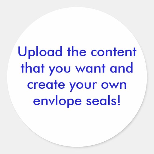 Personalized Envelope Seals Classic Round Sticker Zazzle