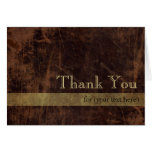 Personalized Executive Brown/Gold Thank You Cards cards