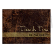 Personalized Executive Brown/Gold Thank You Cards