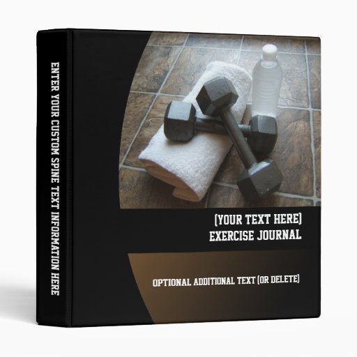 Personalized Exercise Workout Journal Binder Zazzle