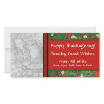 Personalized Fall Thanksgiving Leaves and Berries Customized Photo Card
