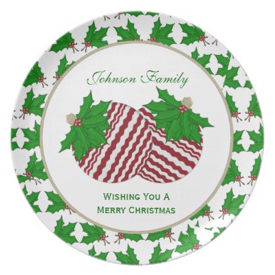 Personalized Family on Personalized Family  Christmas Ornaments Plate From Zazzle Com