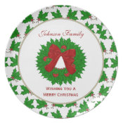Personalized Family: Christmas Wreath Plate plate