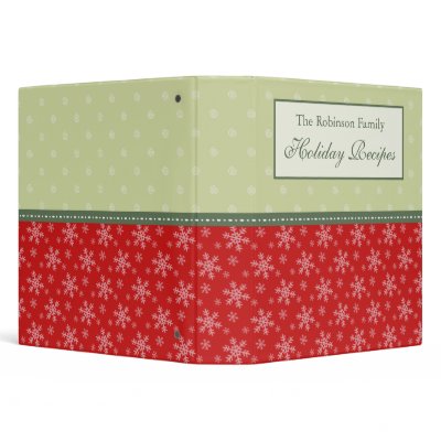 Personalized Family Holiday Recipe Binder by mariannegilliand