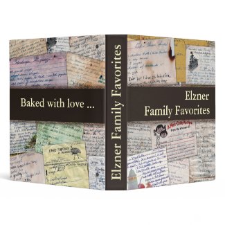 Personalized family recipe binder binder
