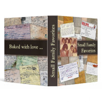 Personalized family recipe binder binders