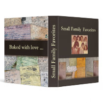 Personalized family recipe binder binders