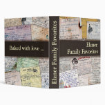 Personalized family recipe binder