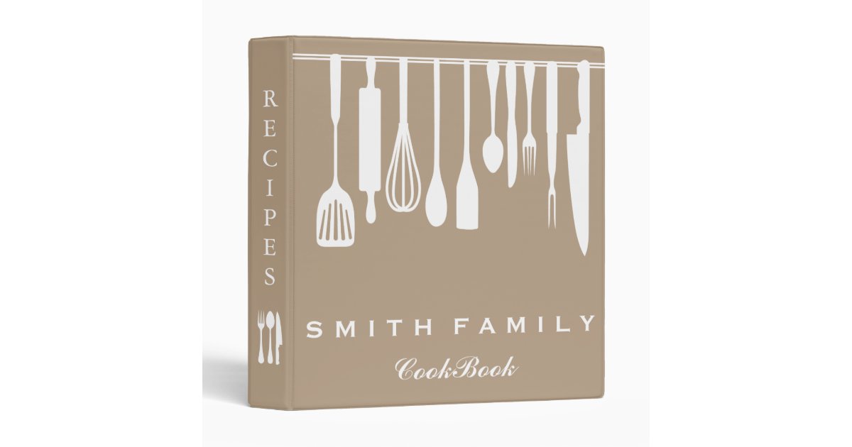 Personalized Family Recipe Cookbook 3 Ring Binder Zazzle