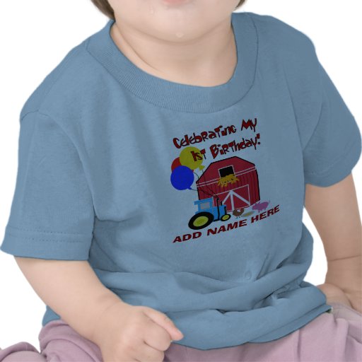 Personalized Farm First Birthday Tshirt
