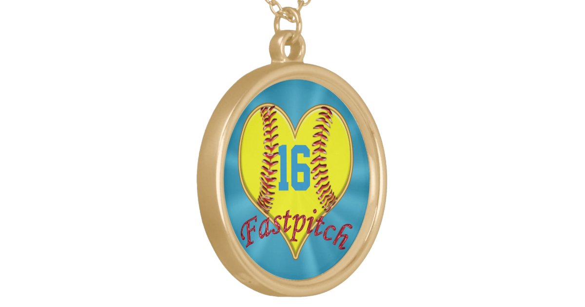 Personalized Fastpitch Softball Jewelry w/ NUMBER Zazzle