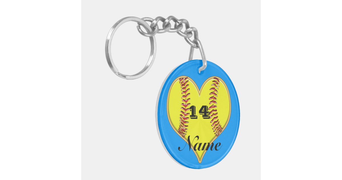 Personalized Fastpitch Softball Keychains Zazzle