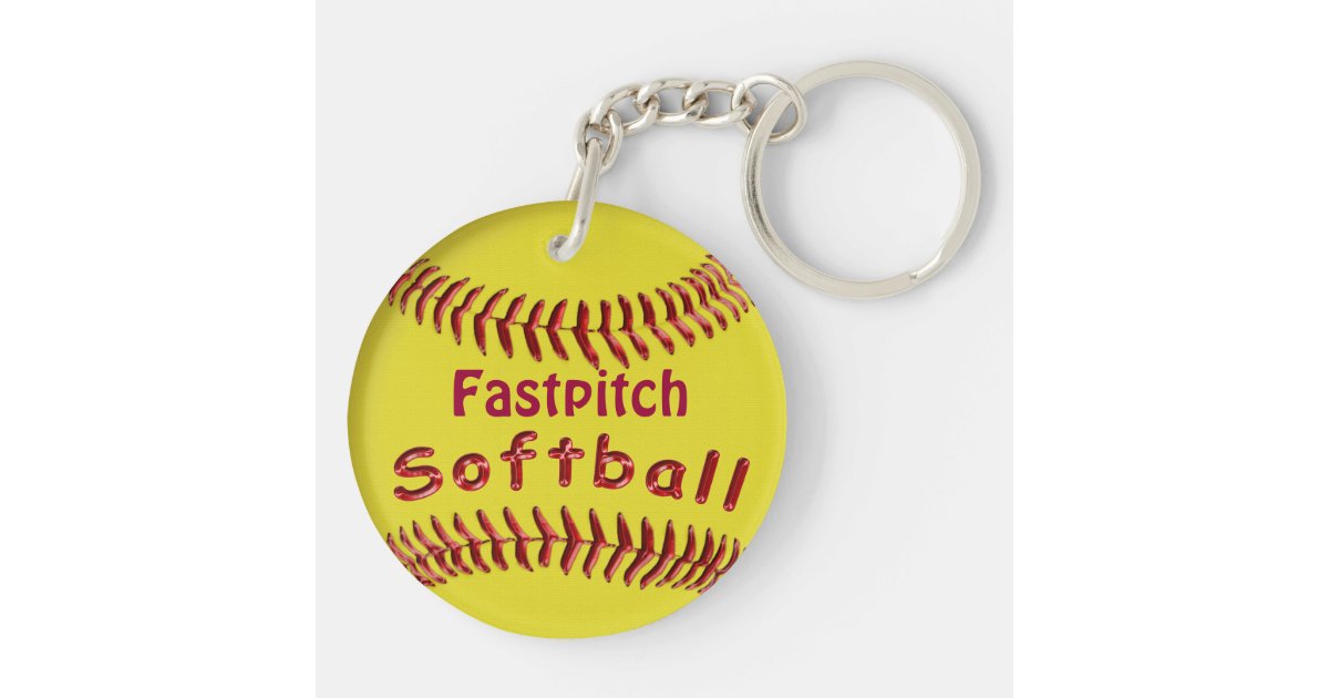 Personalized Fastpitch Softball Keychains Zazzle