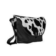 Personalized Faux Cow Hide Messenger Bag rickshawmessengerbag
