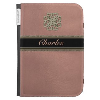 Personalized Faux Leather Celtic Kindle Case