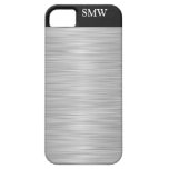 Personalized Faux Stainless Steel and Black casemate cases