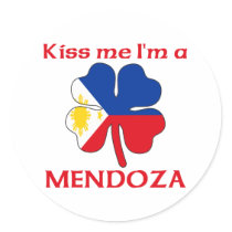 Personalized Filipino Kiss Me I'm Mendoza stickers by KissMeTshirts Personalized Filipino Kiss Me I'm Mendoza stickers