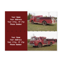 Personalized Fire Engine Bookmarkers Post Card