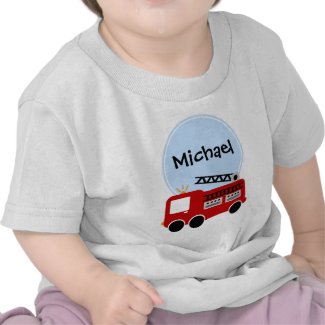 Personalized Fire Truck Boy Tshirts