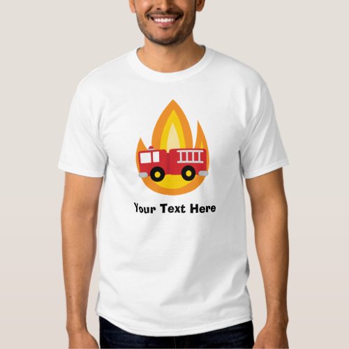Personalized Firefighter Design Tee Shirt