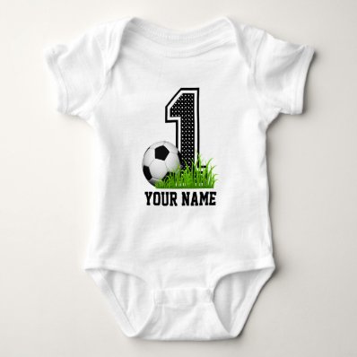 Personalized First Birthday Soccer Name T Shirt