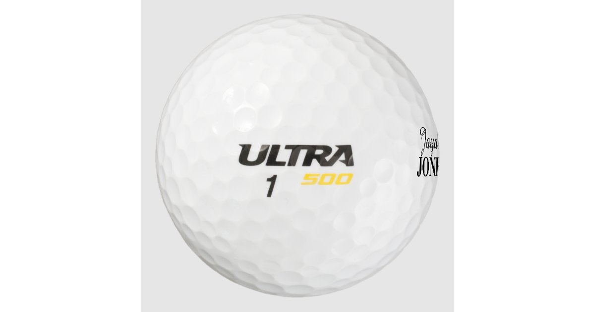 Personalized first name and surname golf ball Zazzle