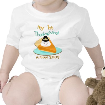 Personalized First Thanksgiving Baby Bodysuit Shirts by jamiecreates1