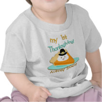 Personalized First Thanksgiving Baby Bodysuit t-shirts