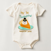 Personalized First Thanksgiving Baby Bodysuit shirt