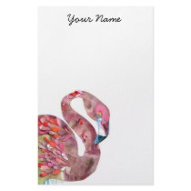 Personalized Flamingo stationery
