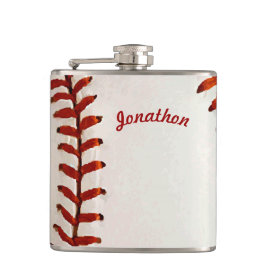 Personalized Flask Baseball
